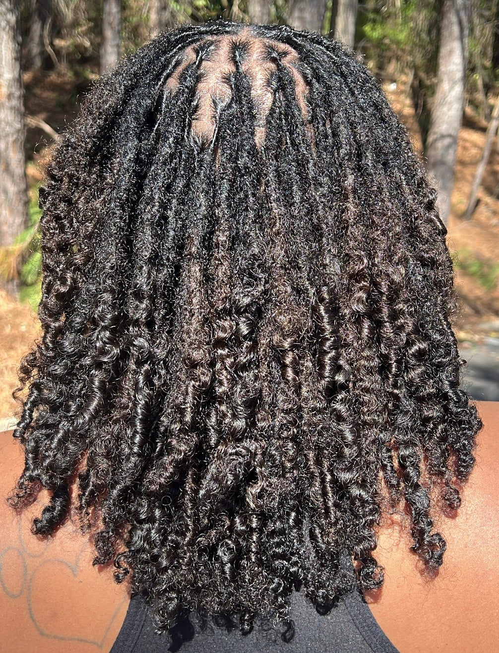 10 inch Kinky Curl Human Hair Loc Extensions with Coiled ends