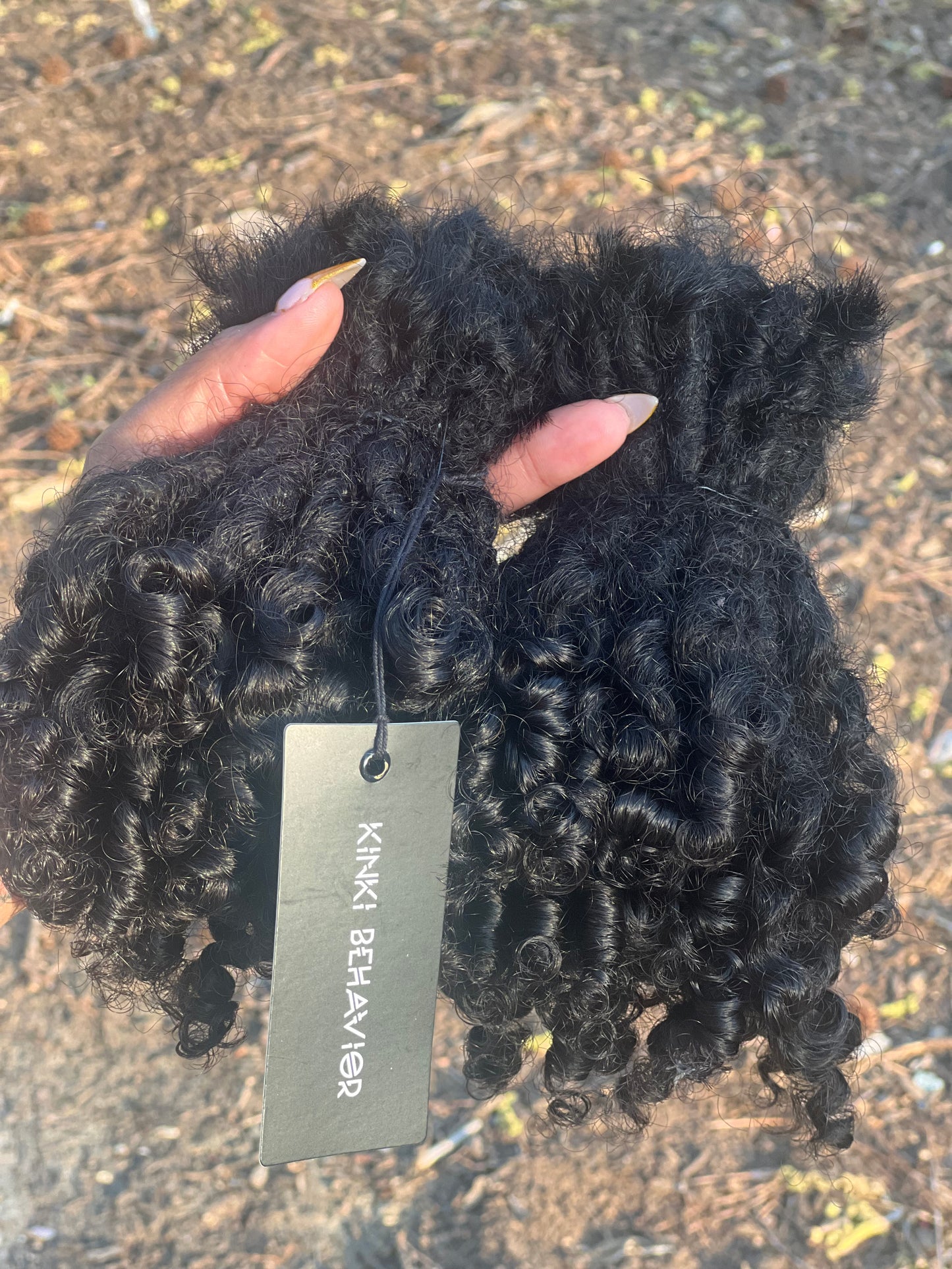 8 inch Kinky Curl Human Hair Loc Extensions