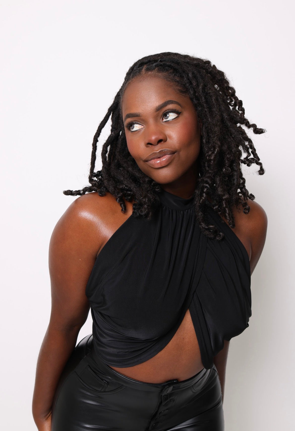 10 inch Kinky Curl Human Hair Loc Extensions with Coiled ends