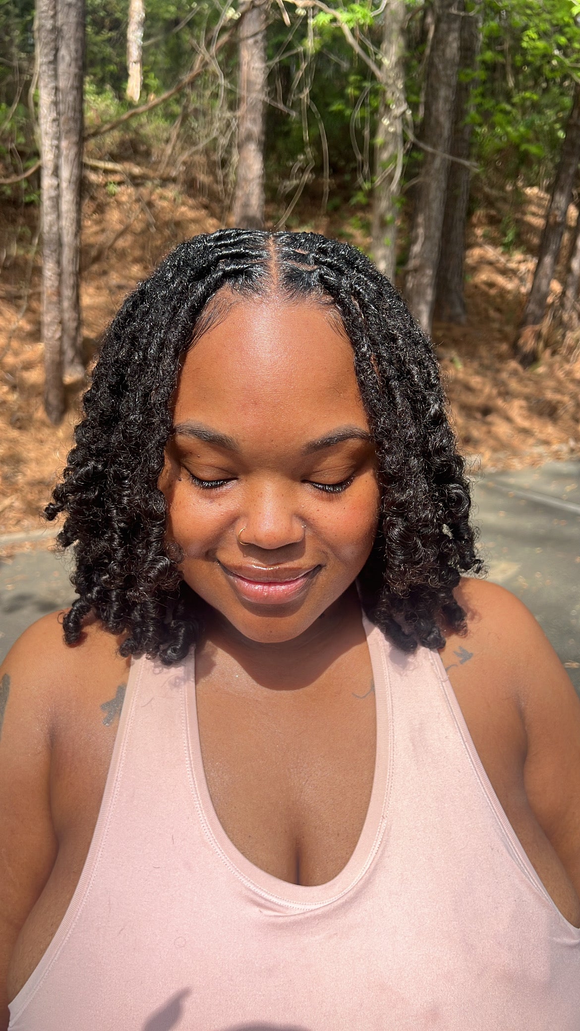 8 inch Kinky Curl Human Hair Loc Extensions