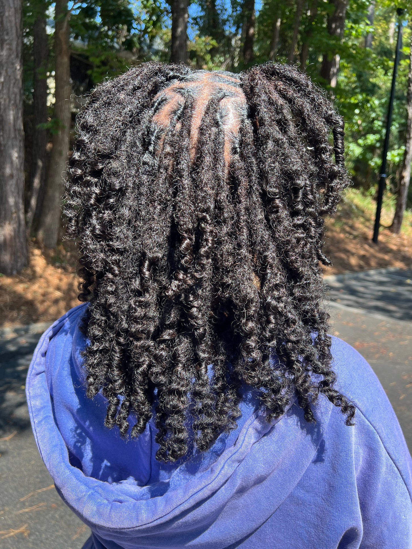 10 inch Kinky Curl Human Hair Loc Extensions with Coiled ends